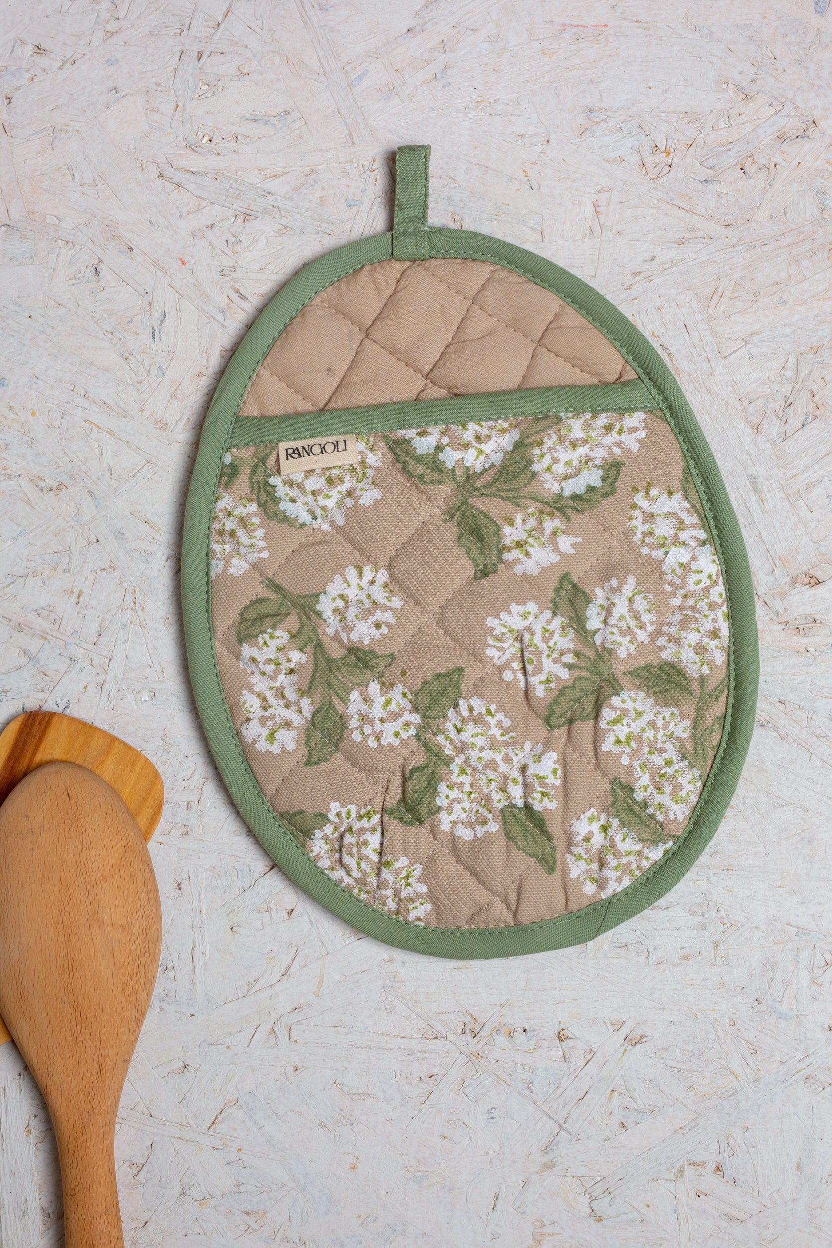 תחתית לסיר הורטנזיה לבנה | בעבודת יד