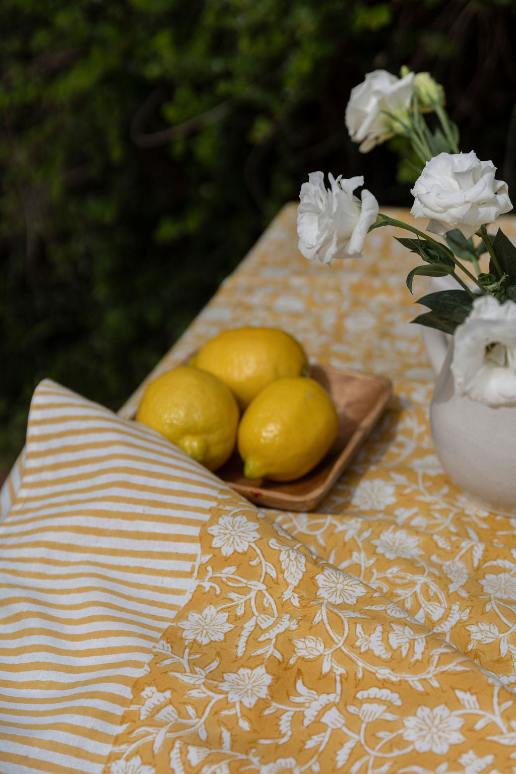 מפה לשולחן כותנה ״מריגולד״ | בעבודת יד