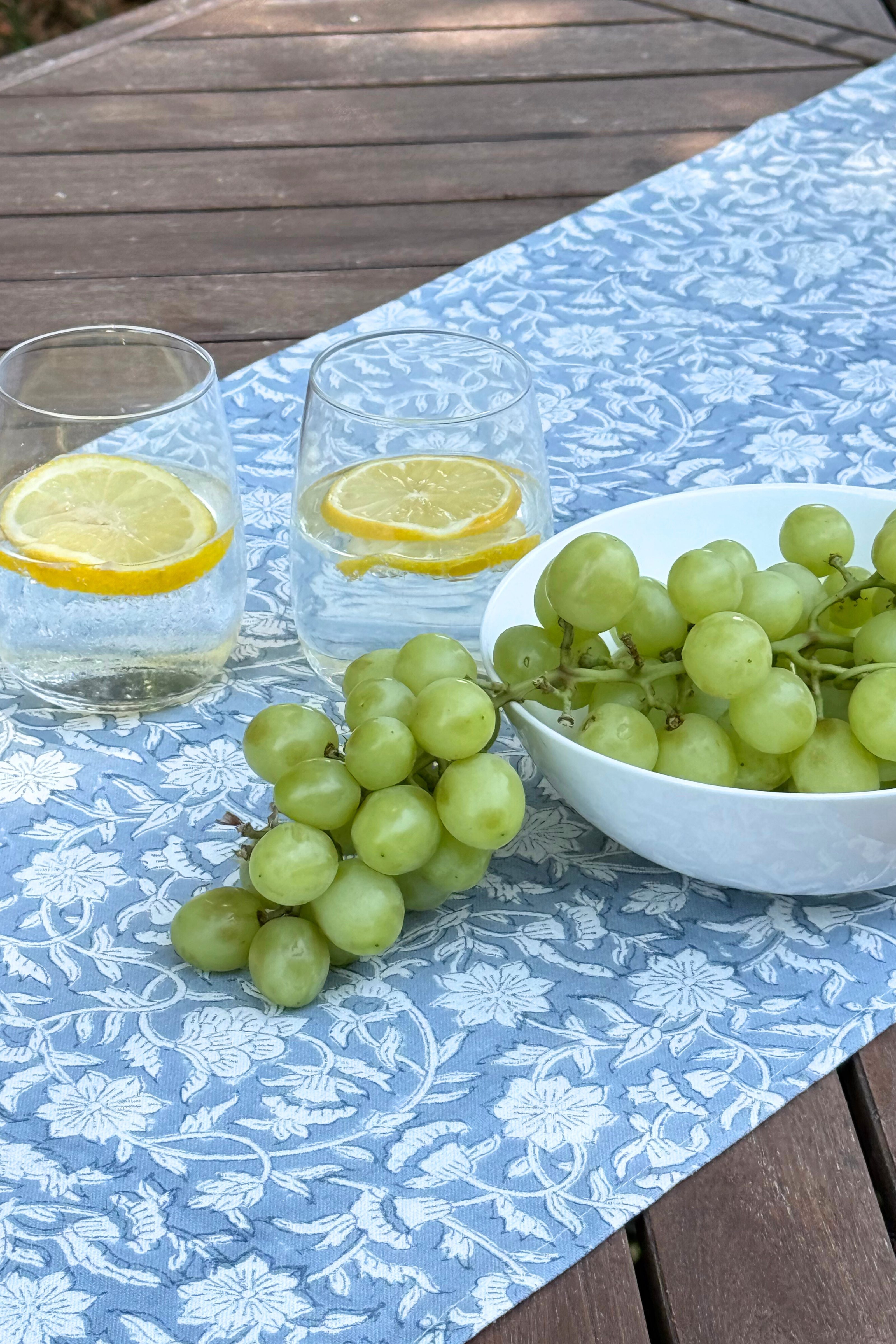 ראנר ״שמיים״ כותנה | בעבודת יד