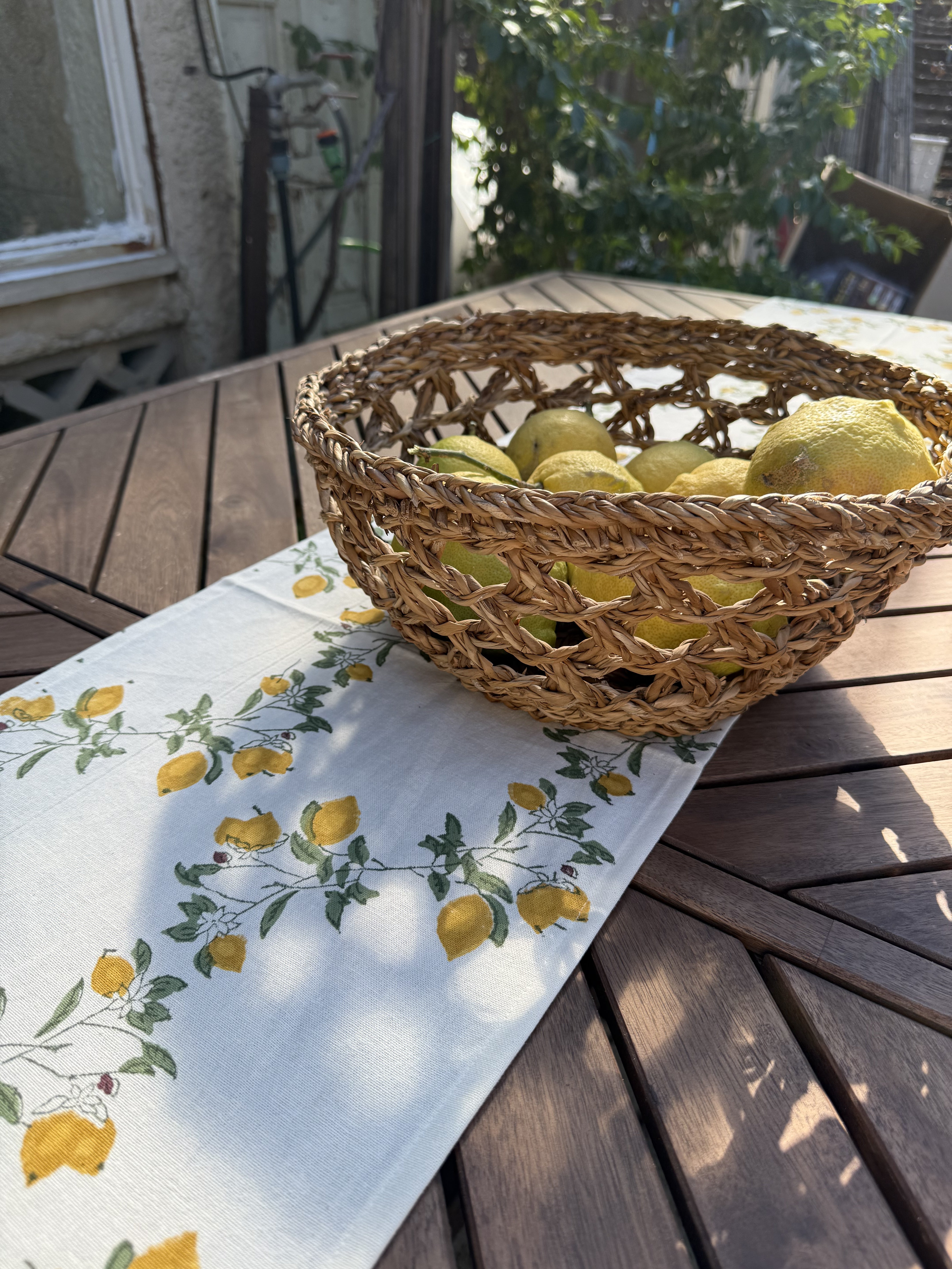 ראנר ״לימונים״ כותנה | בעבודת יד