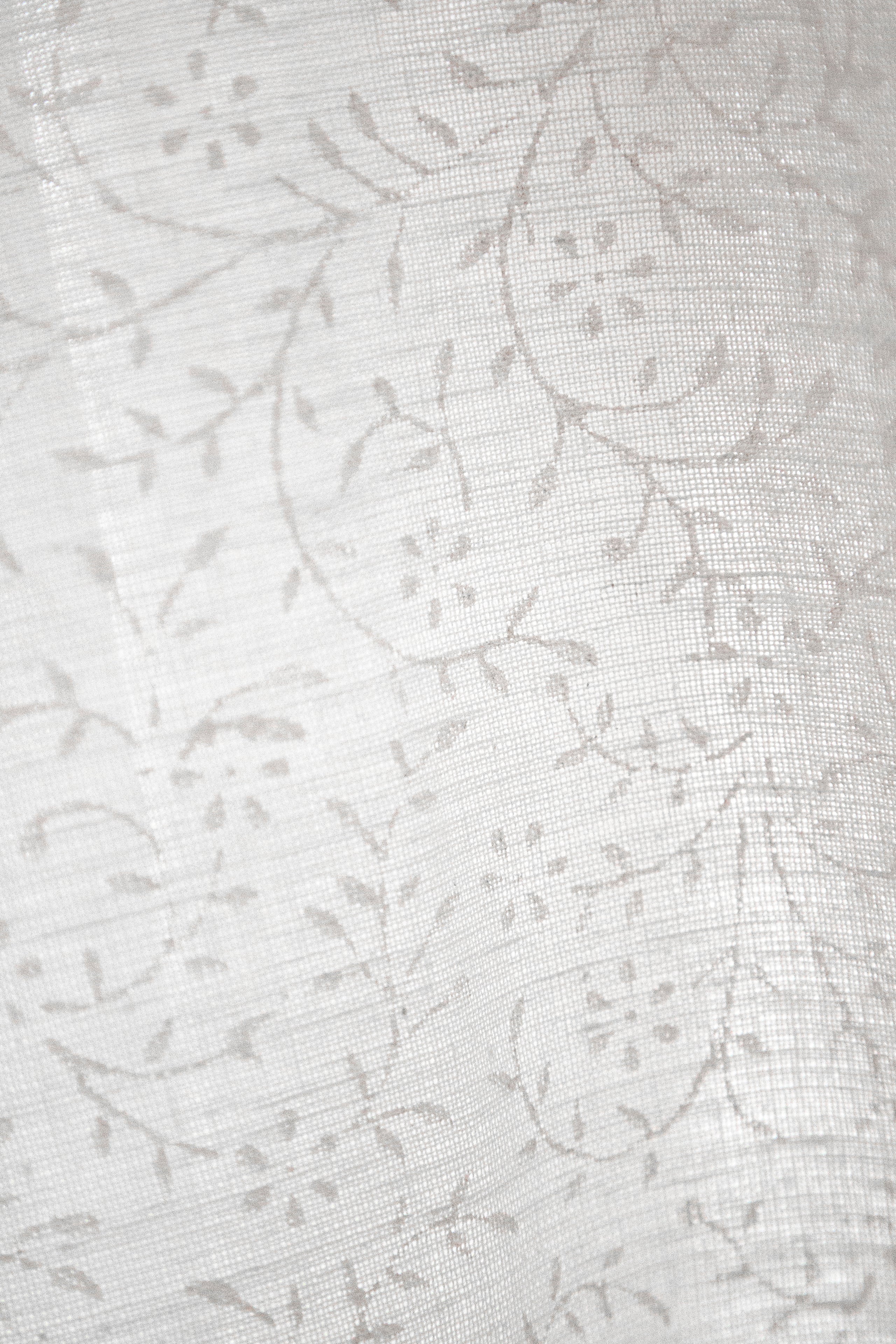 מפה לשולחן פשתן לבנה לשבת | בעבודת יד