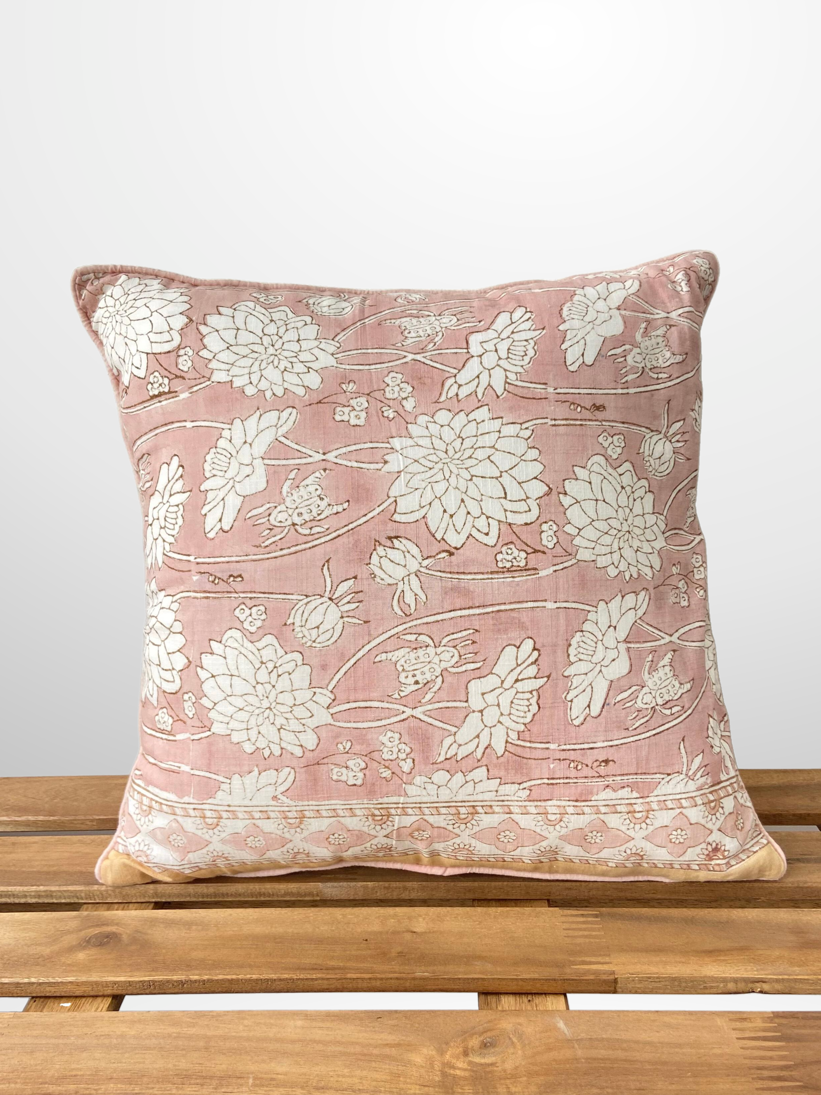 Blockprint Cushion Iris