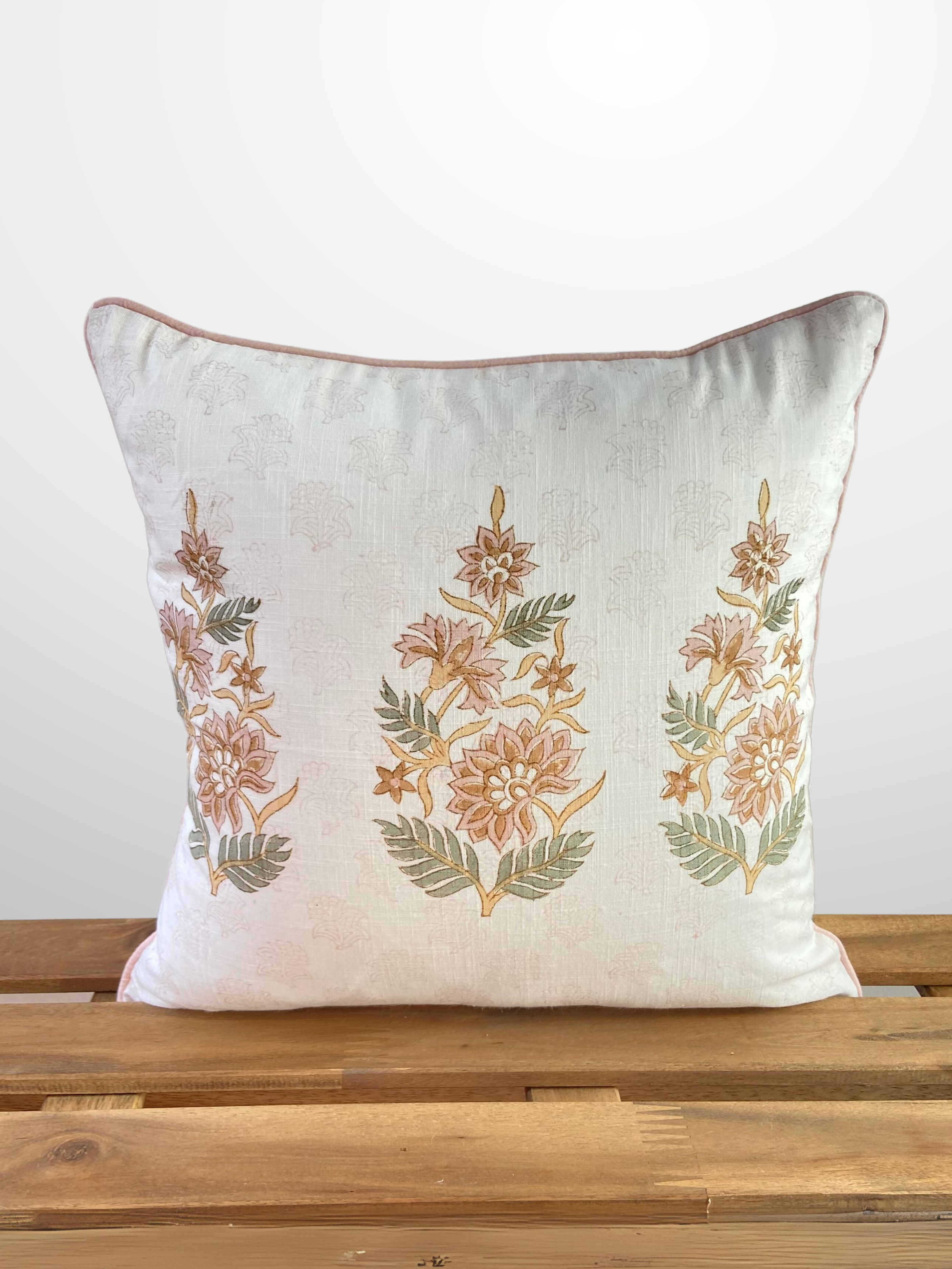 Blockprint Cushion Lily