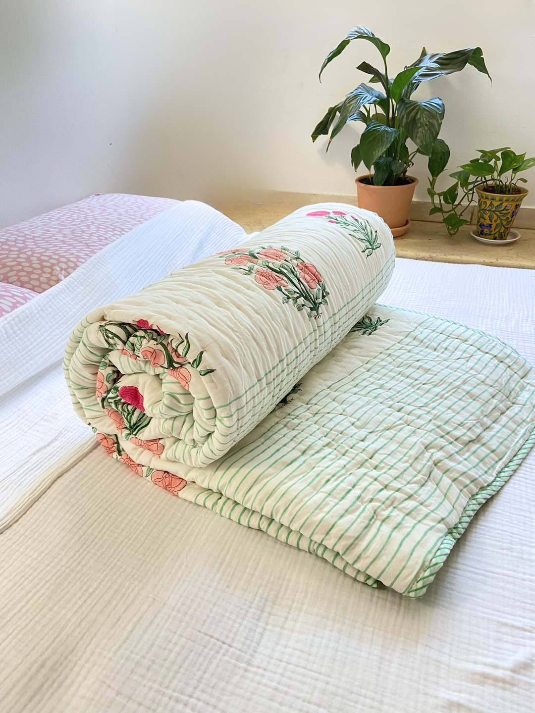 Organic Cotton Blockprinted Quilt Kim