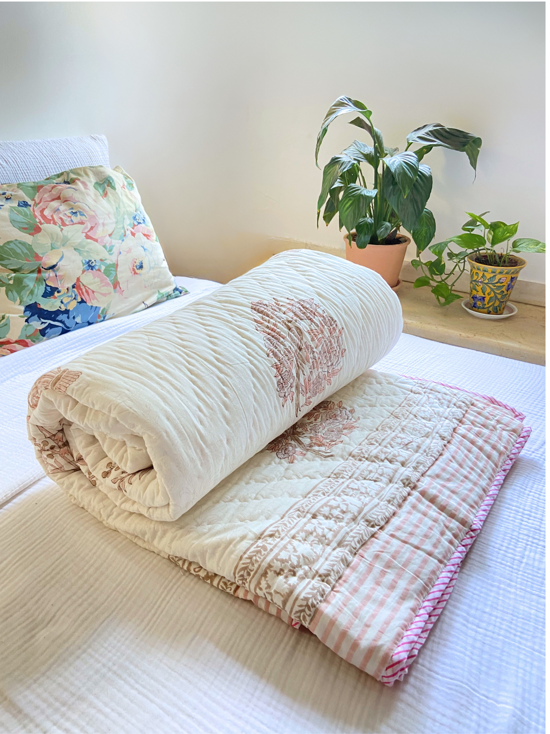 Organic Cotton Blockprinted Quilt Ely