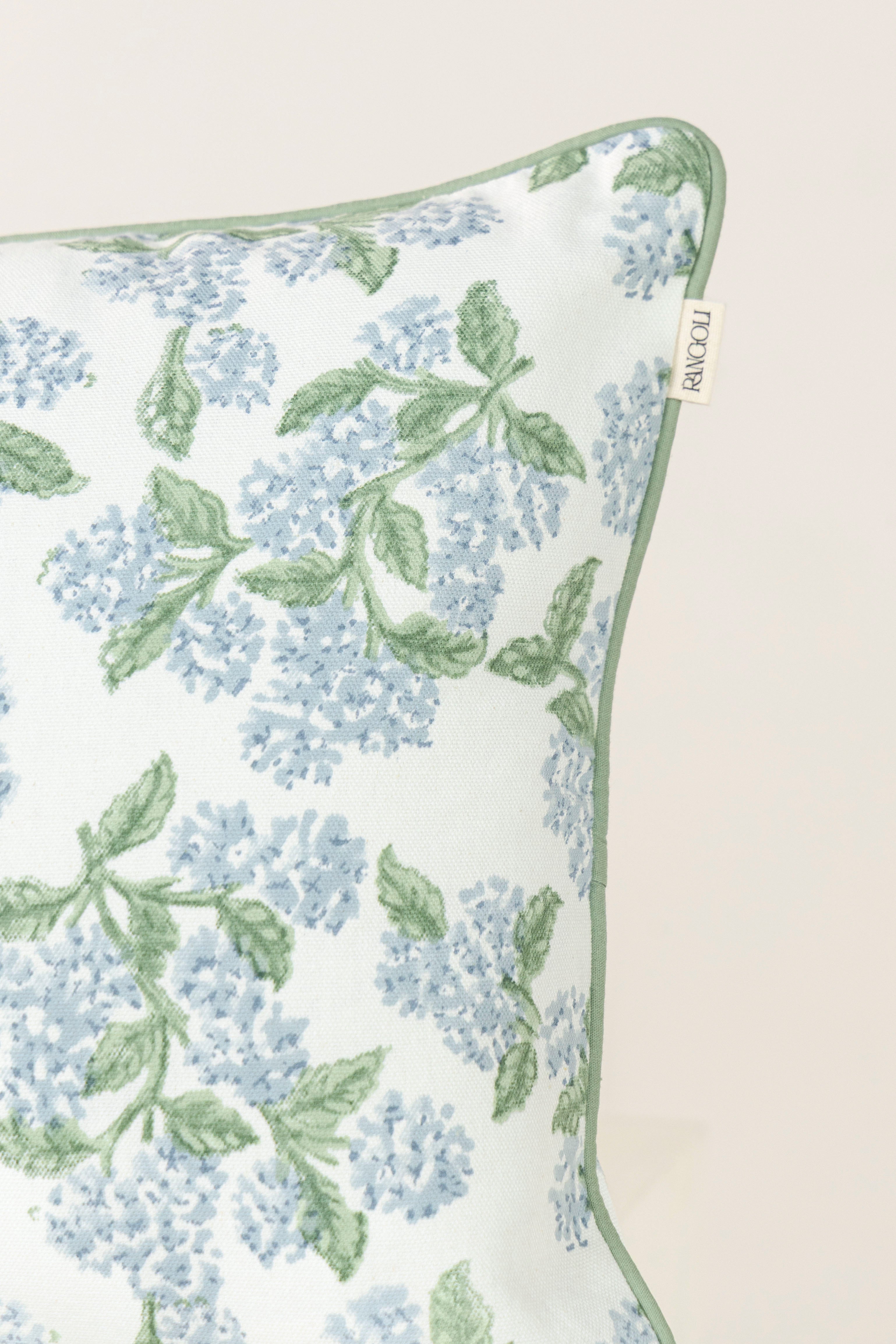 כרית נוי הורטנזיה כחולה | בלעדי למכירה של נתנאלה