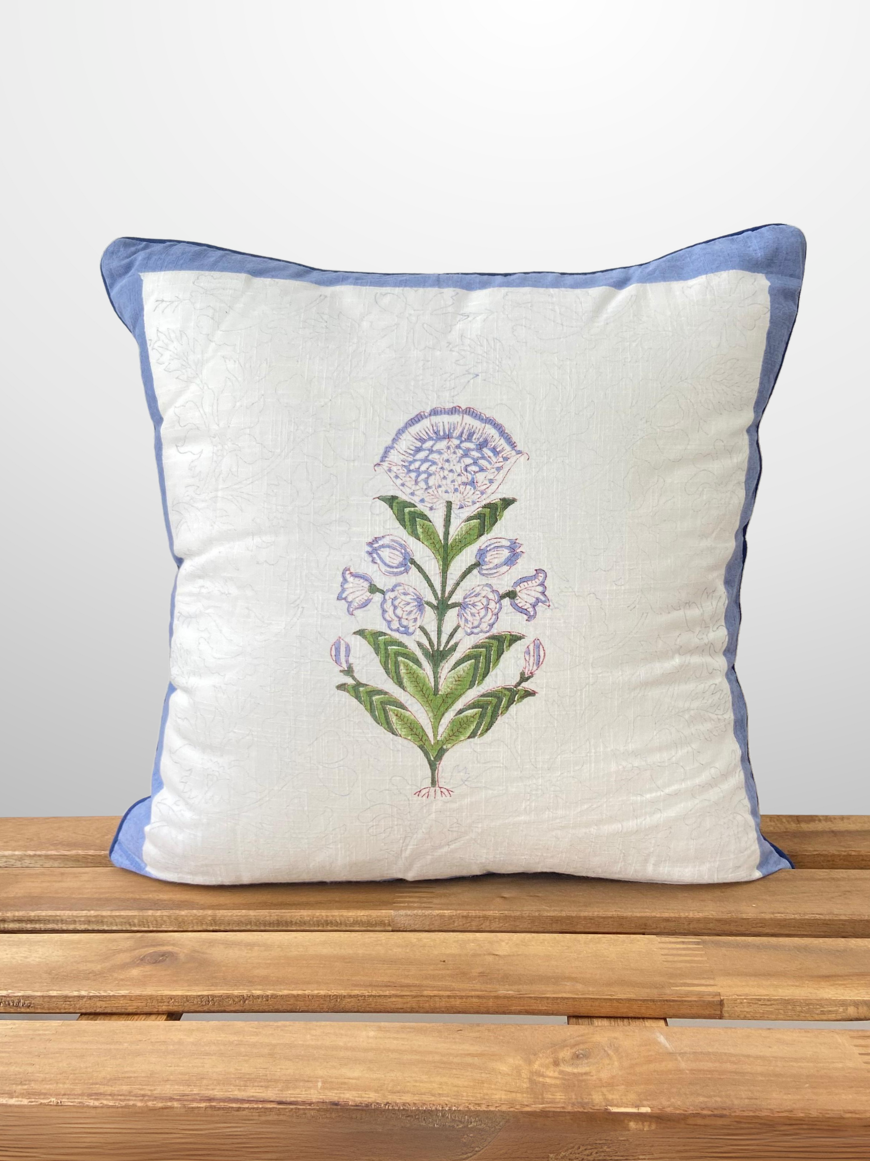 Handprinted Throw Pillow Yael - Rangoli