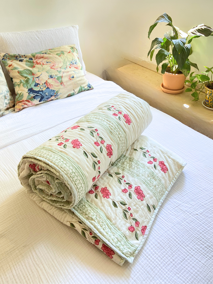 Organic Cotton Blockprinted Quilt Daniel