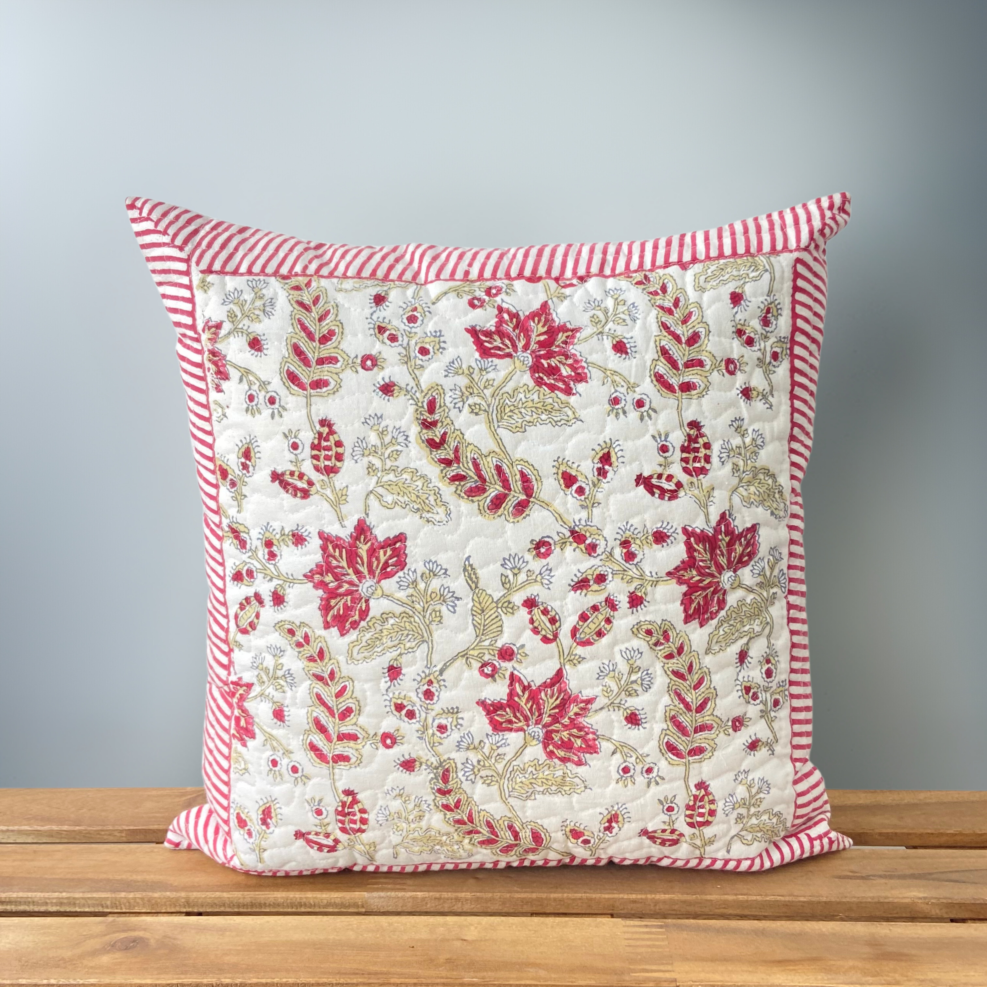 Quilted Blockprint Cushion Tali