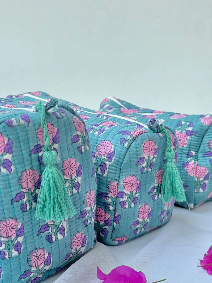 Handprinted Toiletry Bag Gali