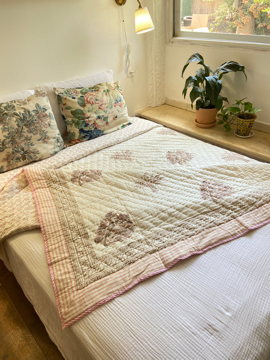 Organic Cotton Blockprinted Quilt Ely