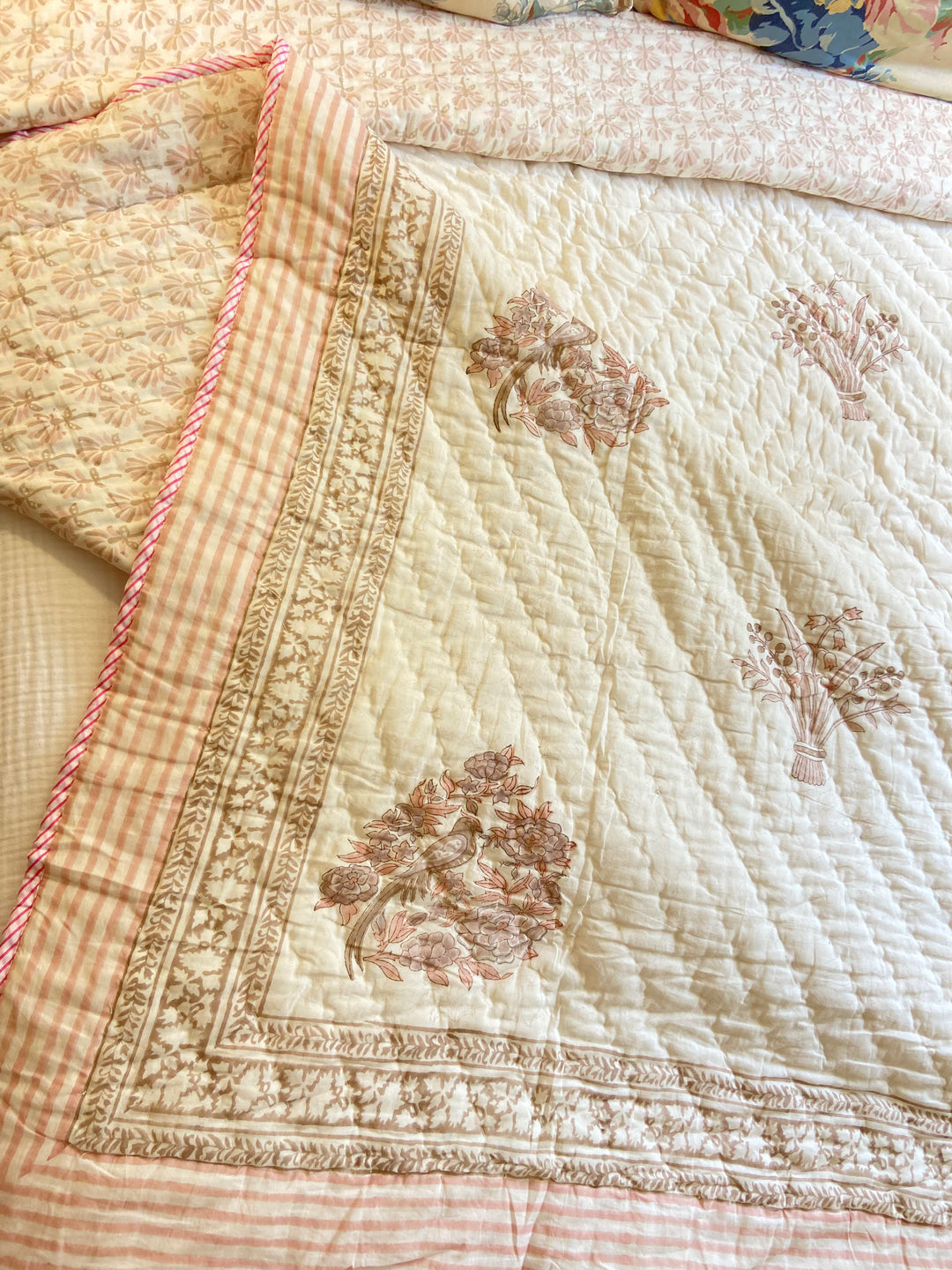 Organic Cotton Blockprinted Quilt Ely