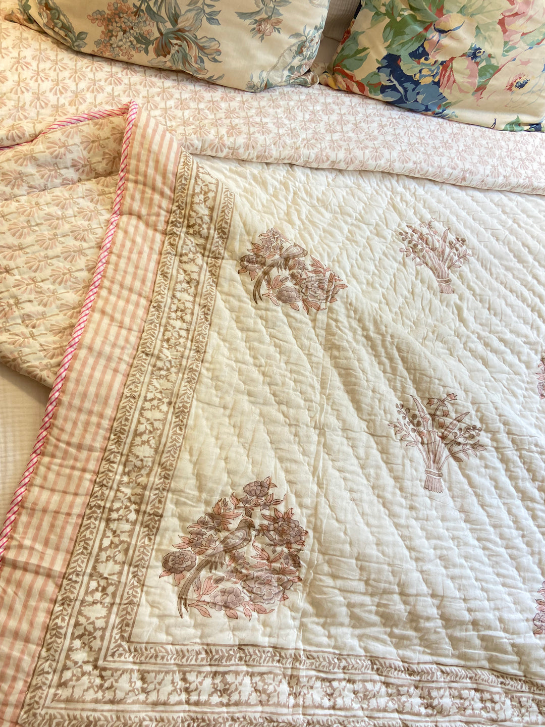 Organic Cotton Blockprinted Quilt Ely