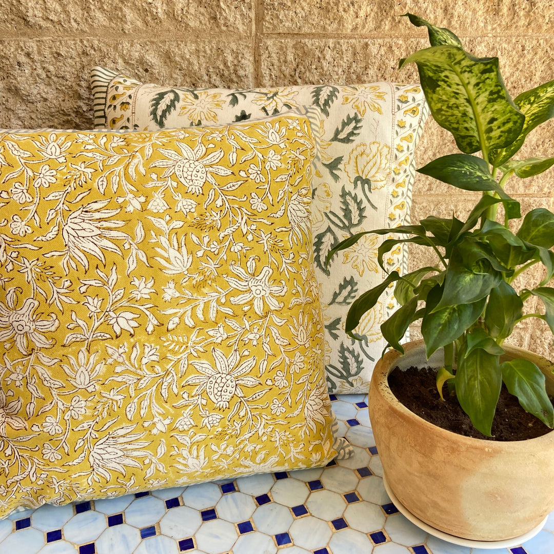 Blockprint Cushion Lucy