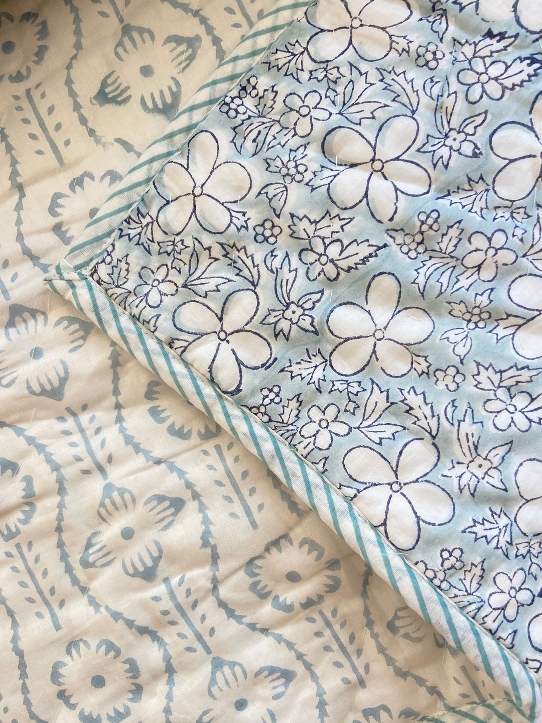 Organic Cotton Blockprinted Quilt Leeya