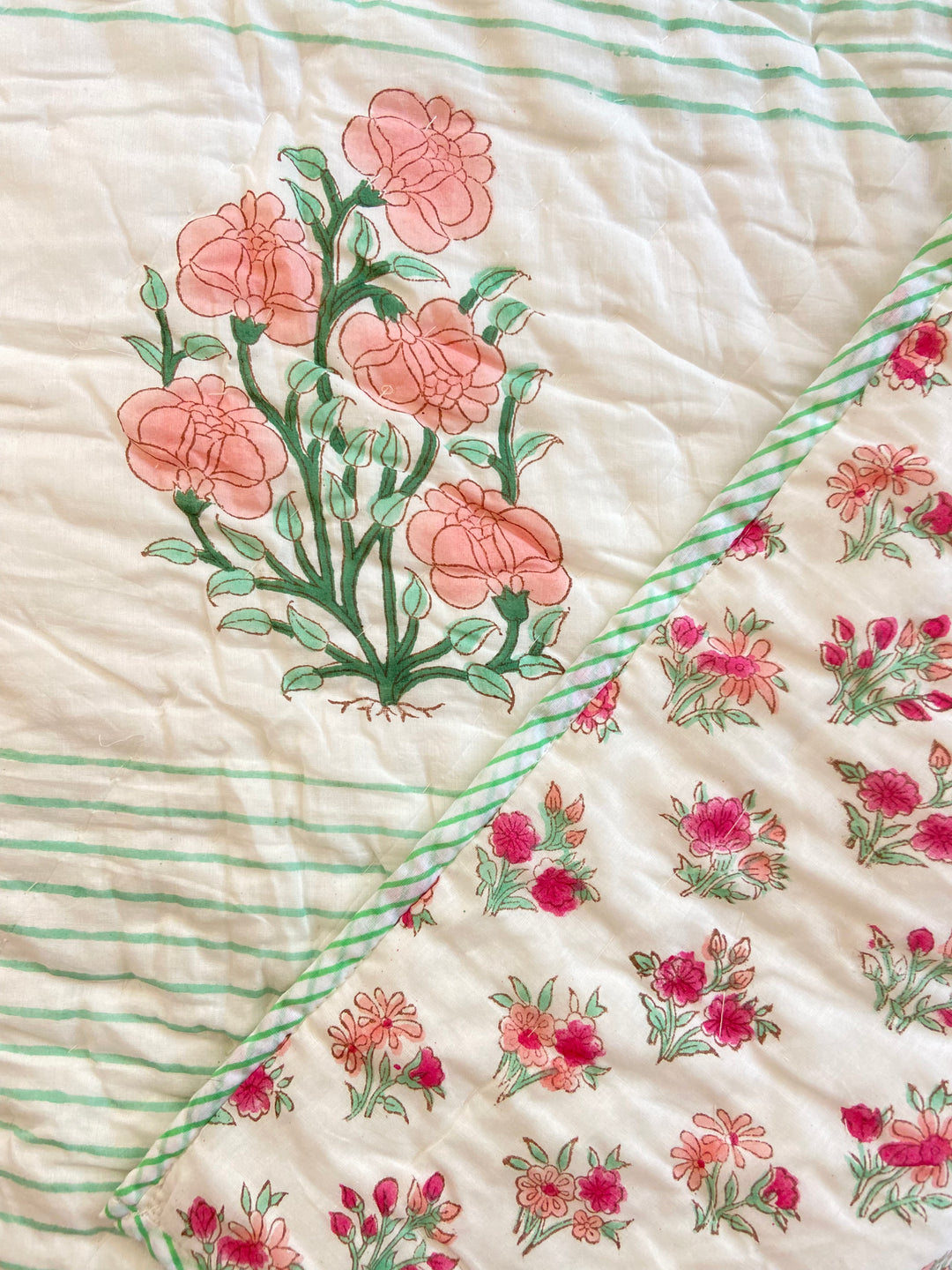 Organic Cotton Blockprinted Quilt Kim