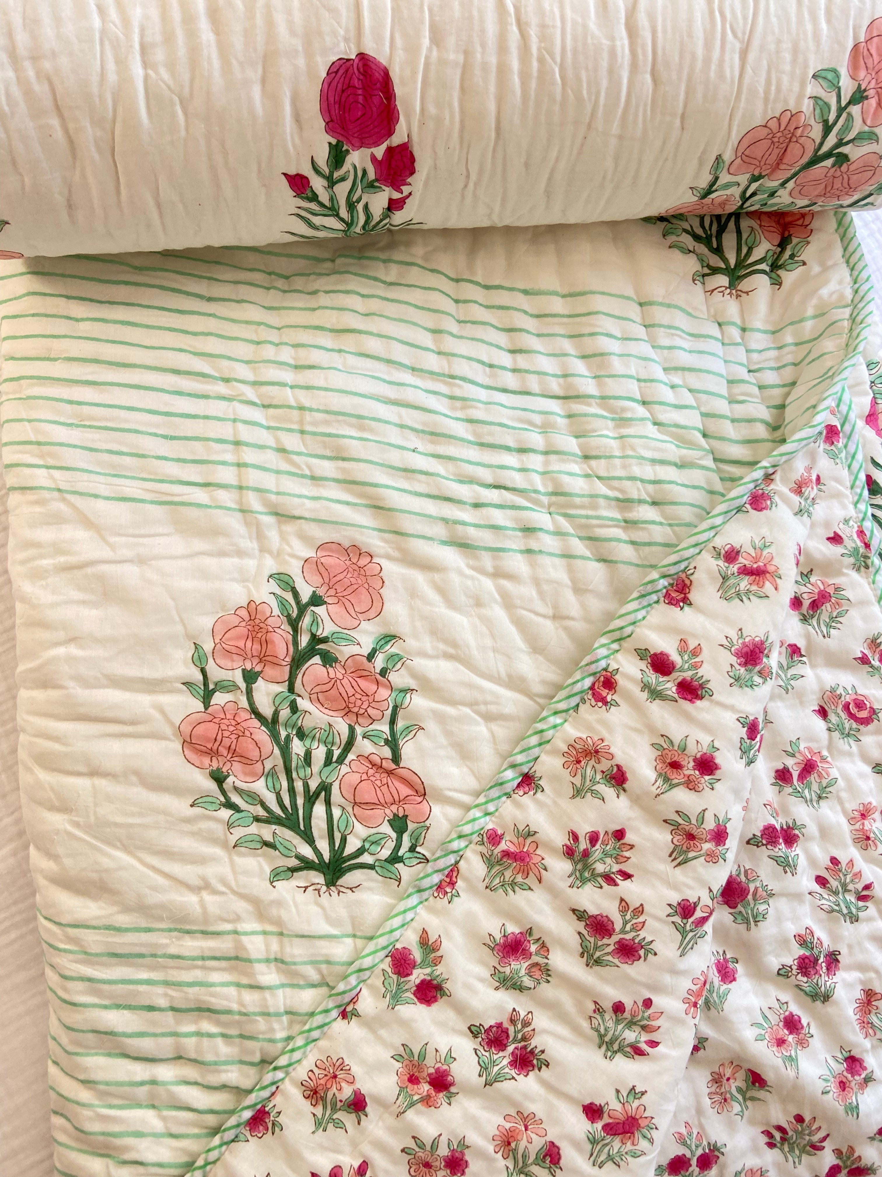 Organic Cotton Blockprinted Quilt Kim