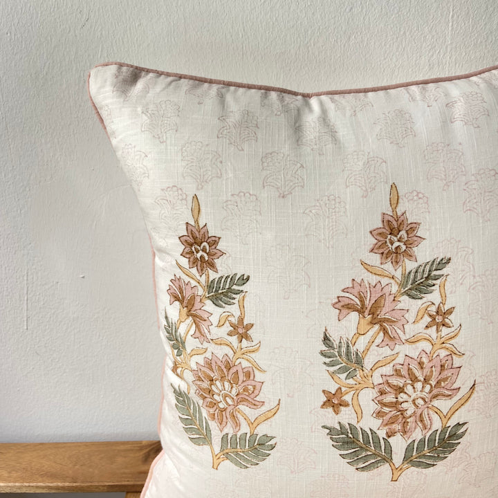 Blockprint Cushion Lily