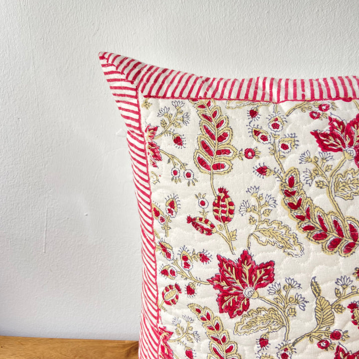 Quilted Blockprint Cushion Tali