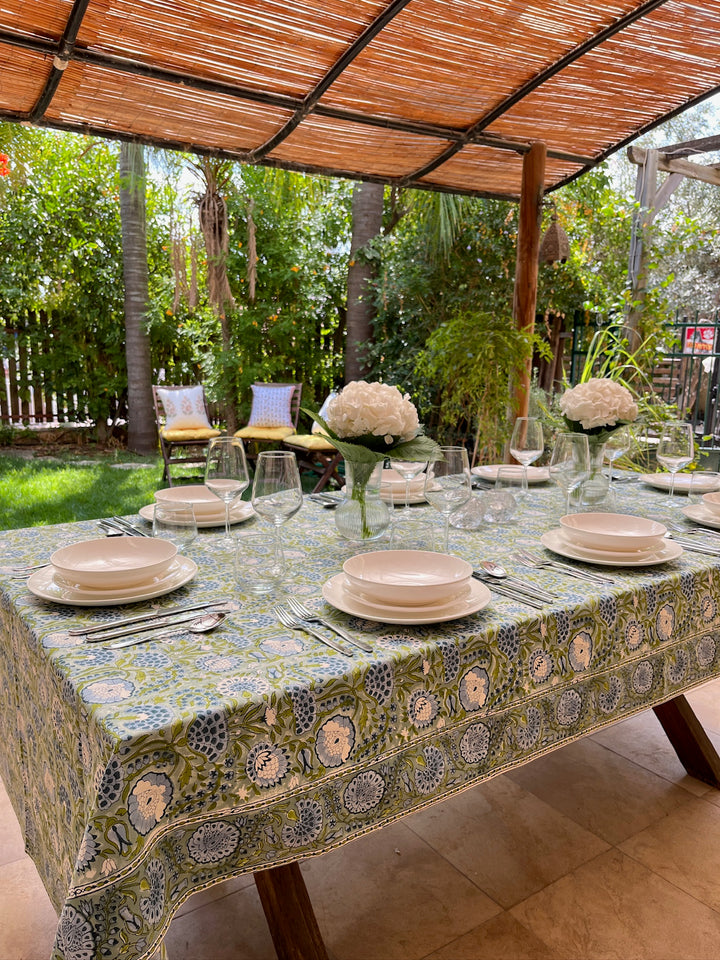 Blockprint Tablecloth Zohar