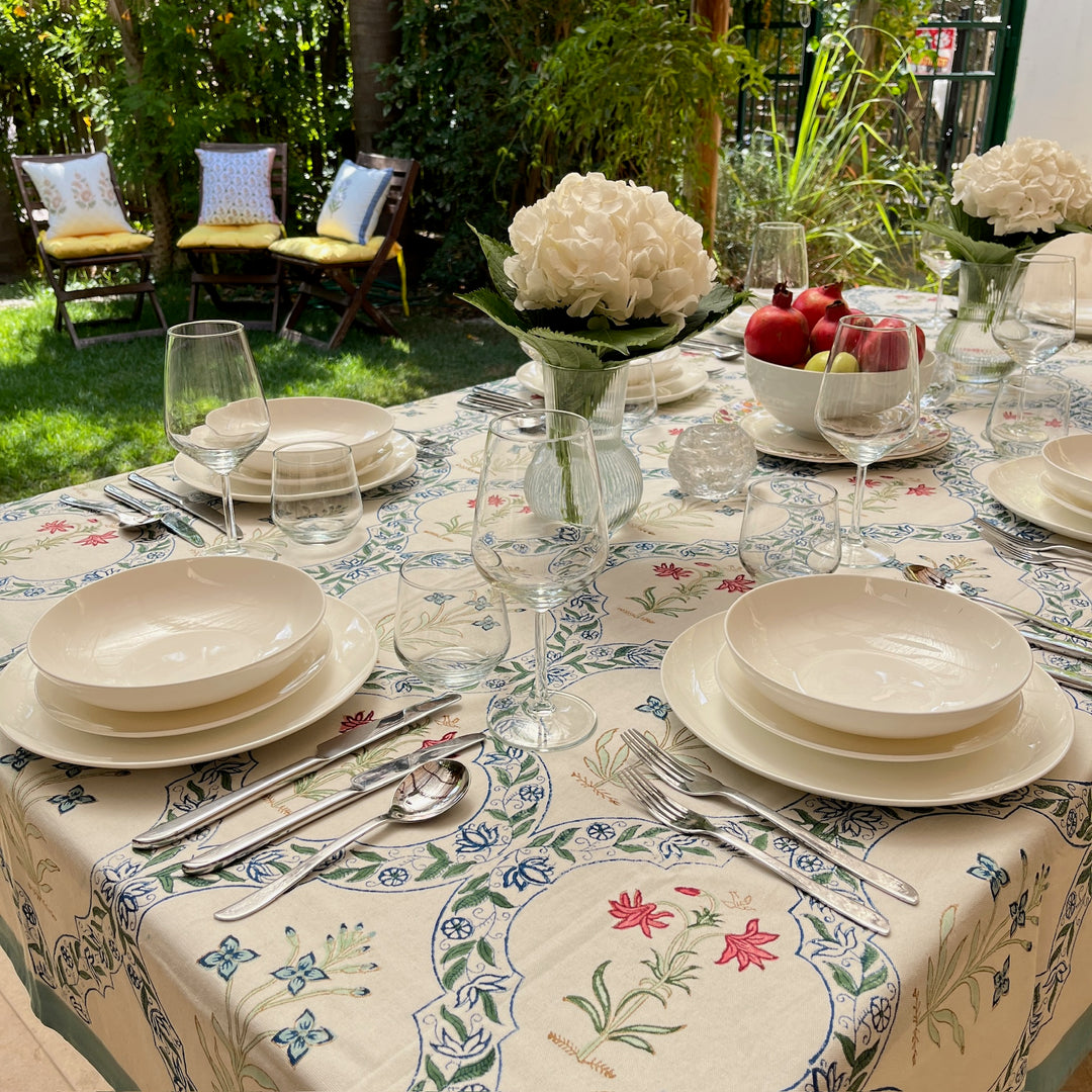 Blockprint Tablecloth Leeya