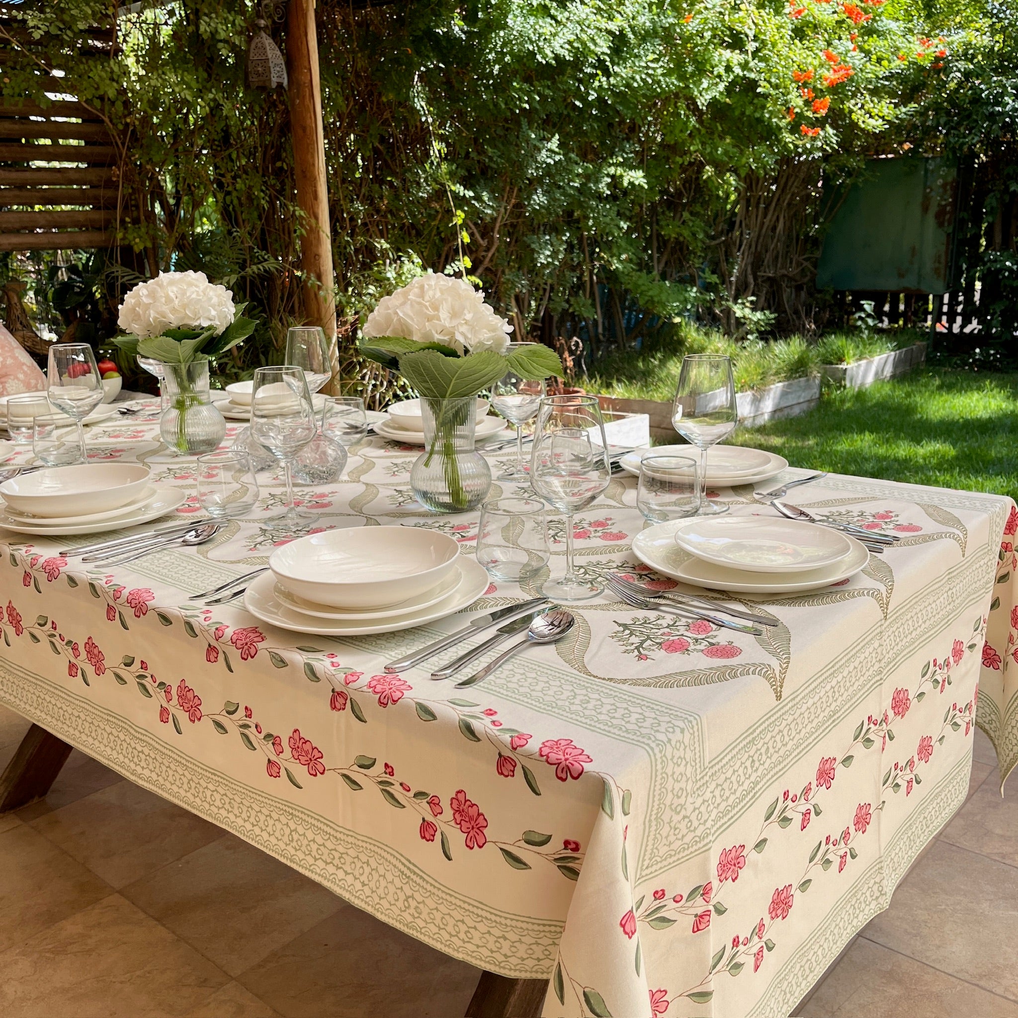 Blockprint Tablecloth Dana