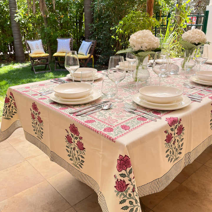 Blockprint Tablecloth Shelly