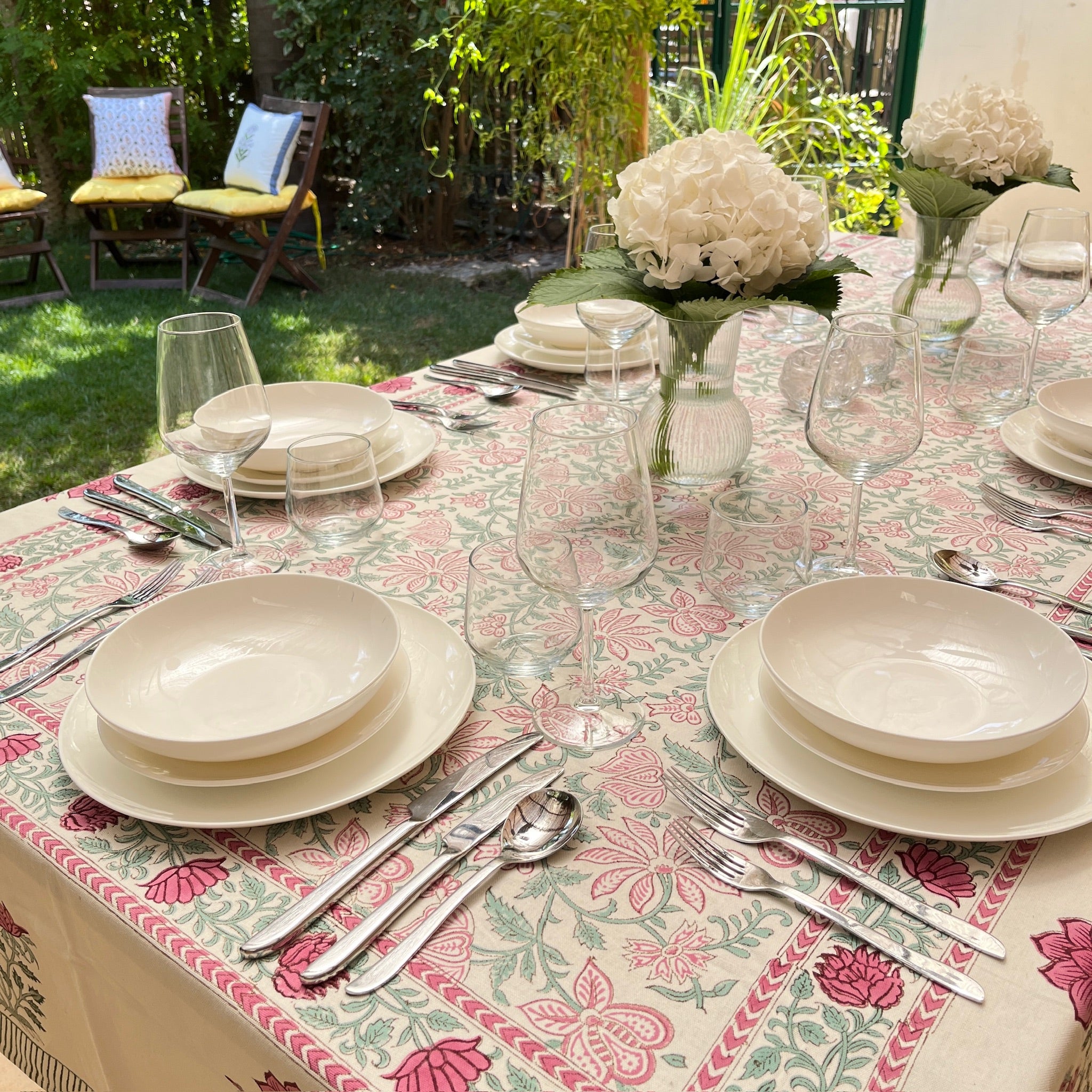 Blockprint Tablecloth Shelly