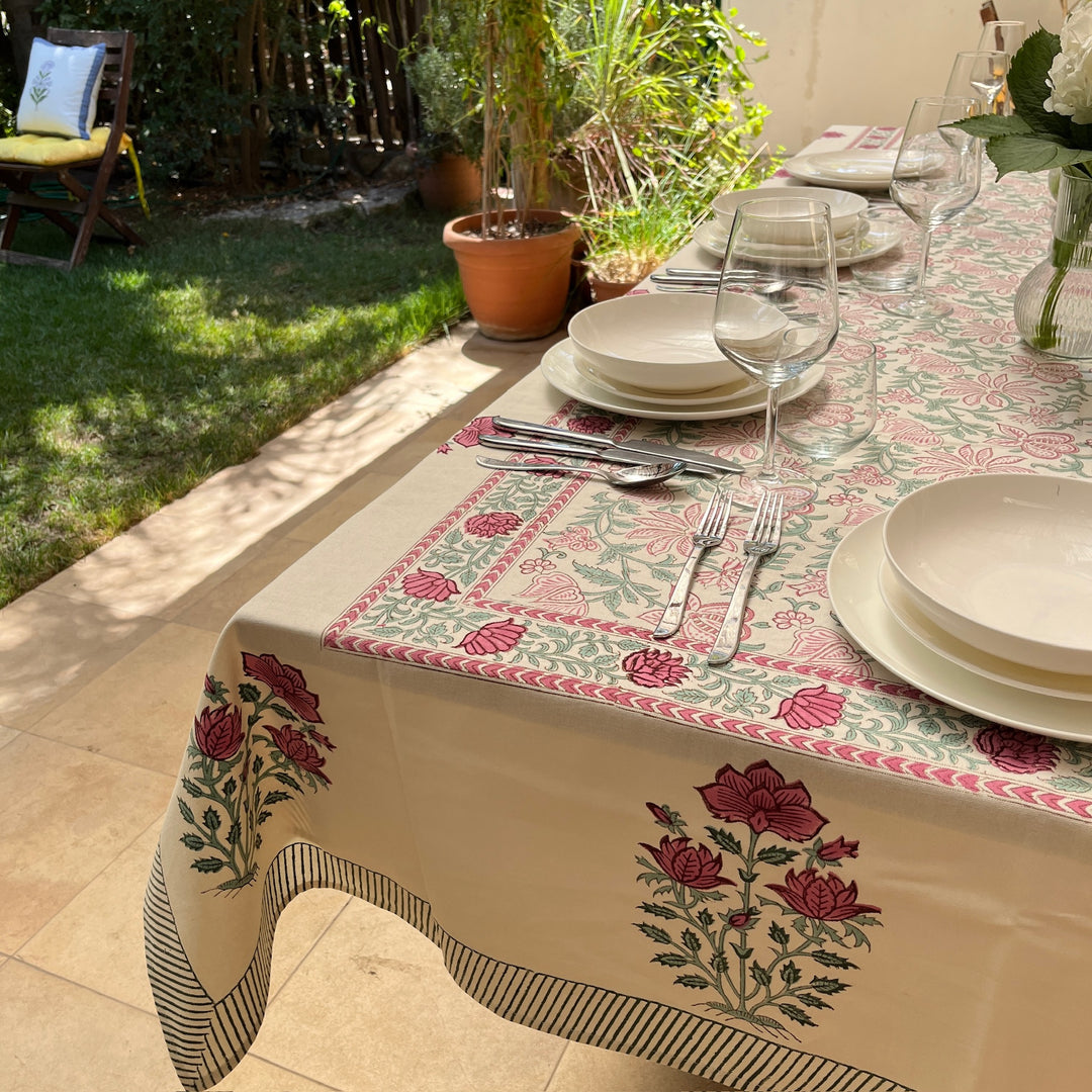 Blockprint Tablecloth Shelly