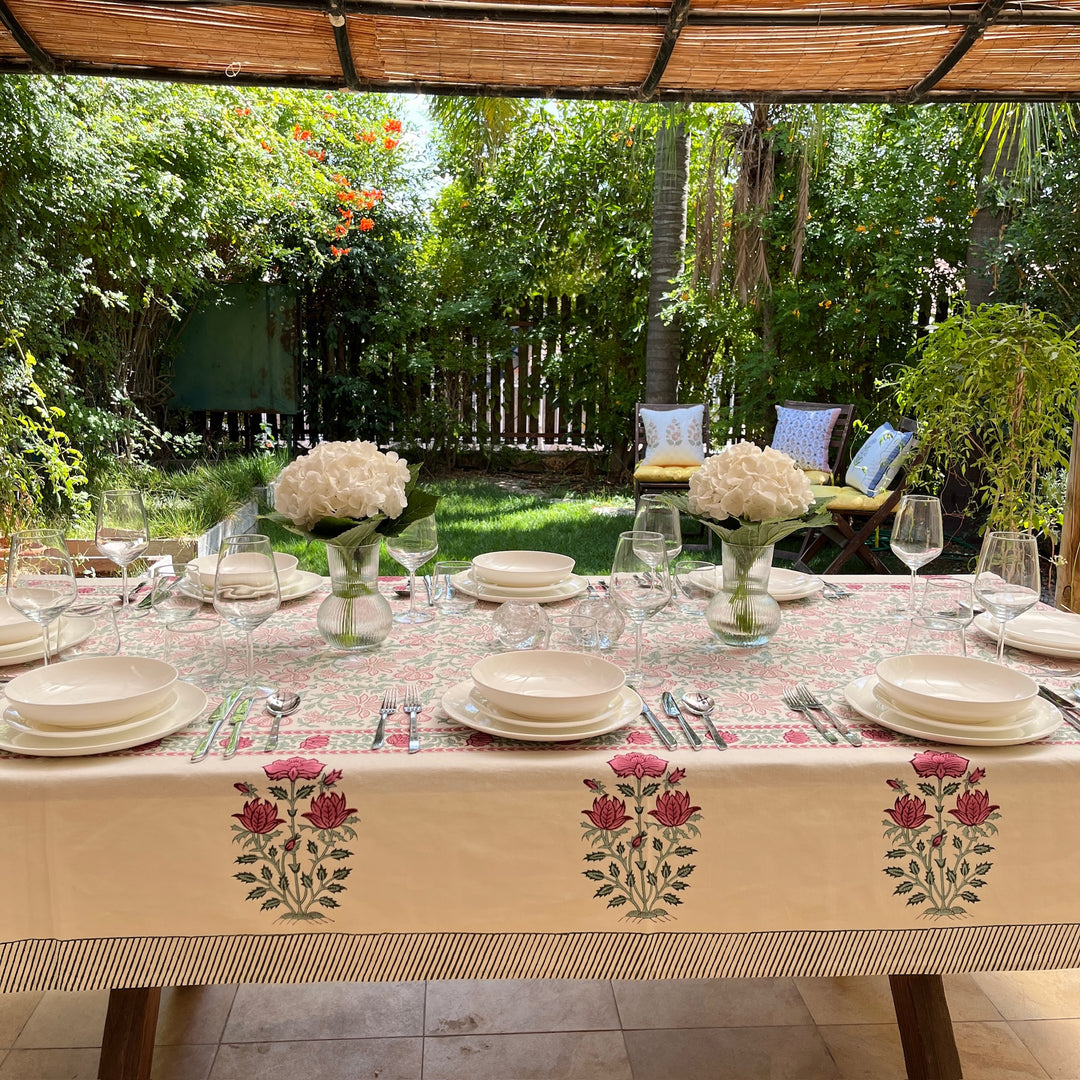 Blockprint Tablecloth Shelly