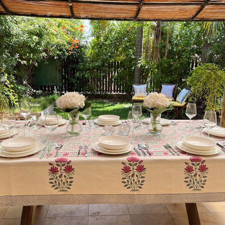 Blockprint Tablecloth Shelly