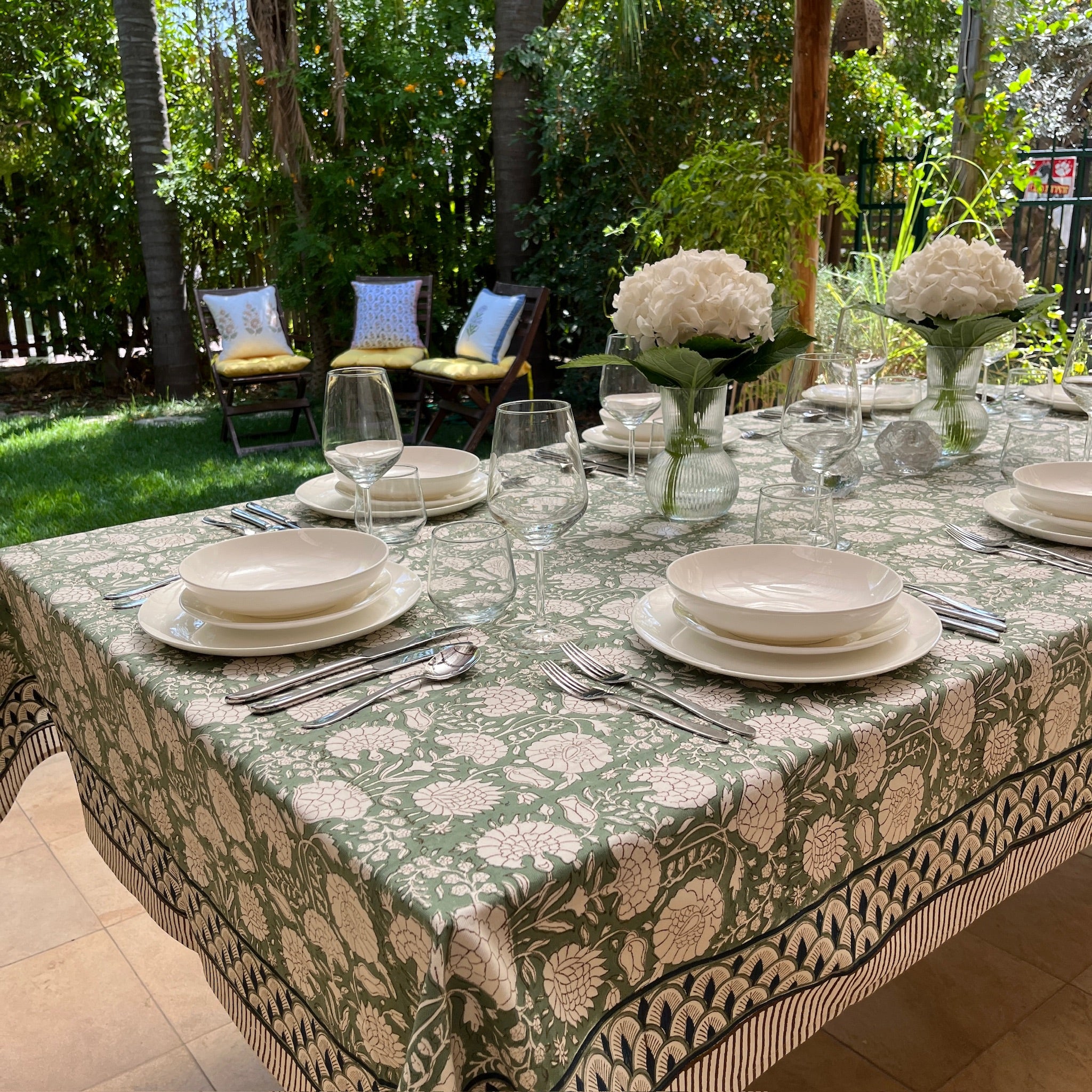 Blockprint Tablecloth Eden