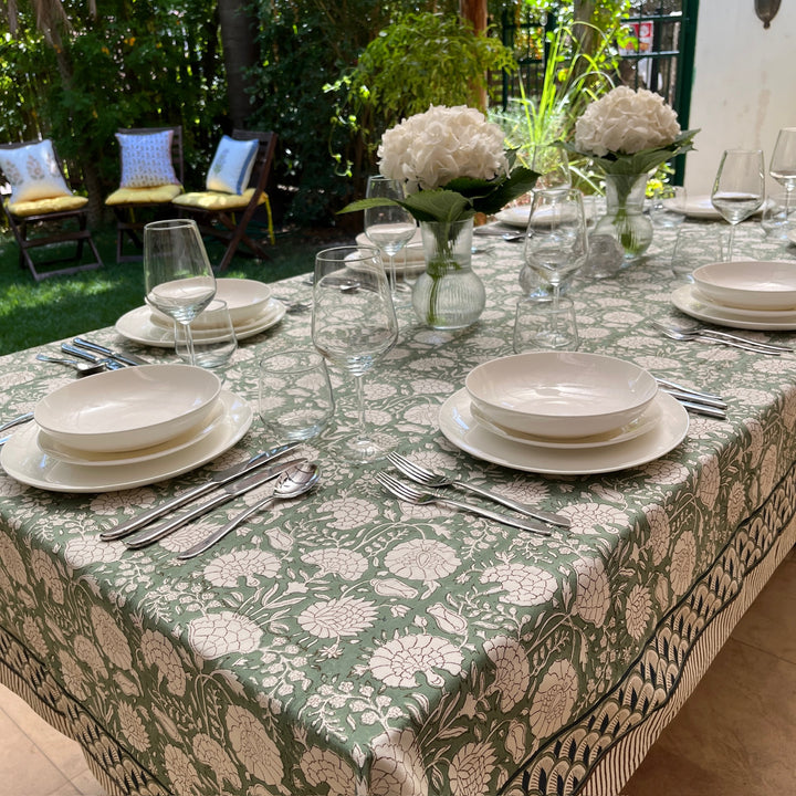 Blockprint Tablecloth Eden