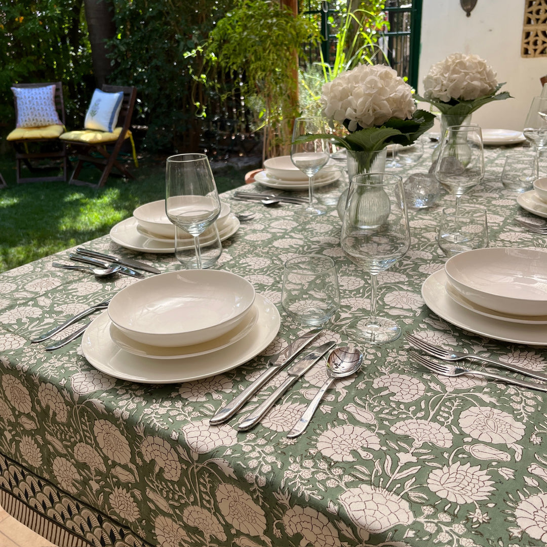 Blockprint Tablecloth Eden