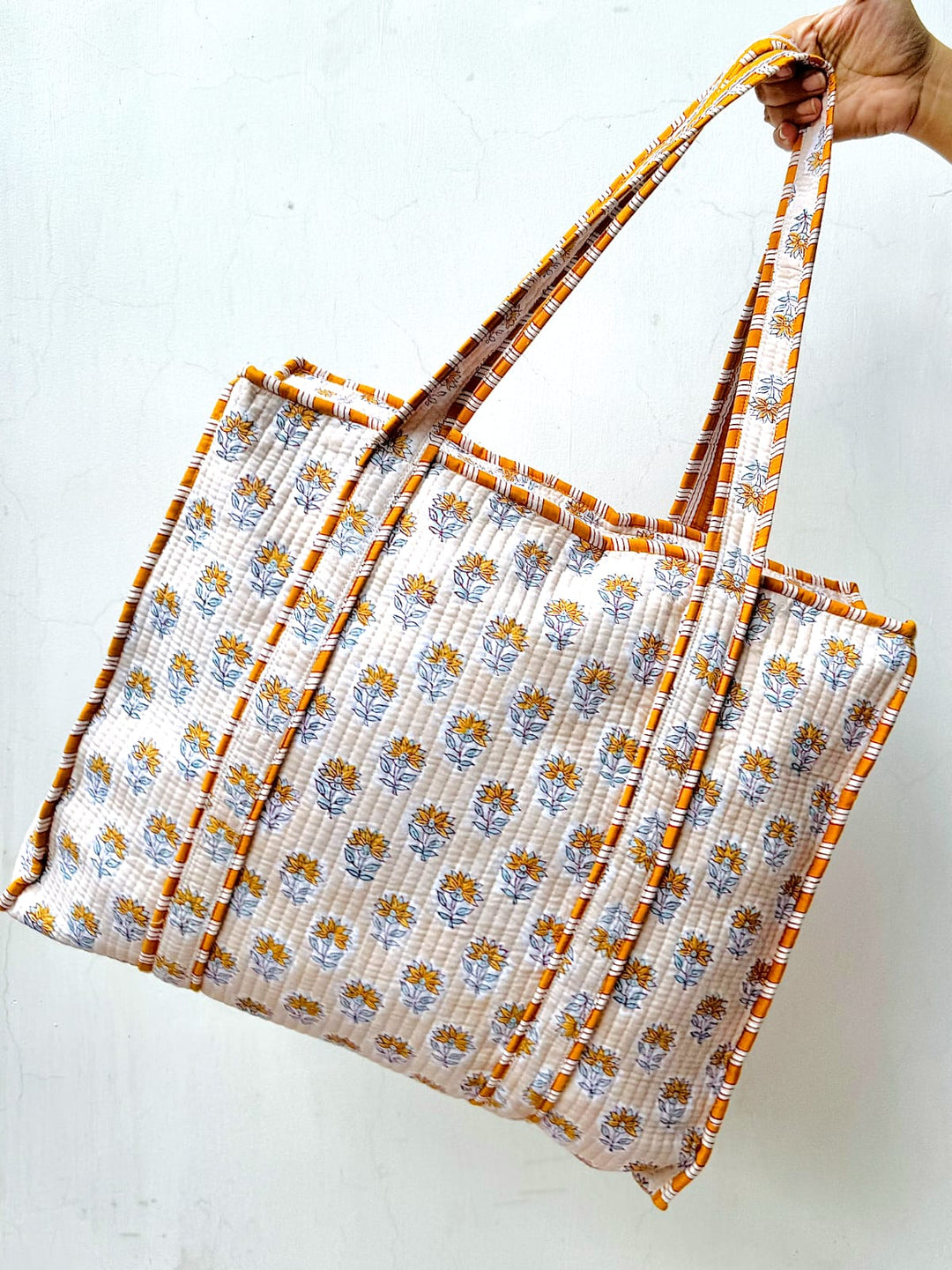 Cotton Blockprint Tote Bag Roni