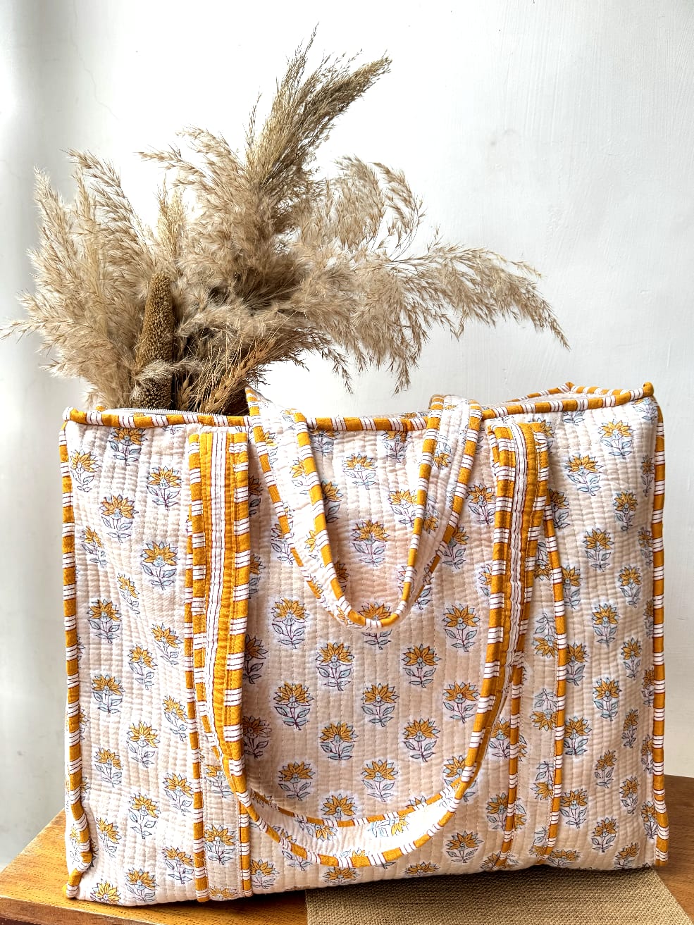 Cotton Blockprint Tote Bag Roni